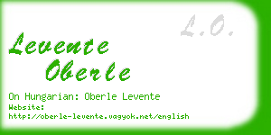 levente oberle business card